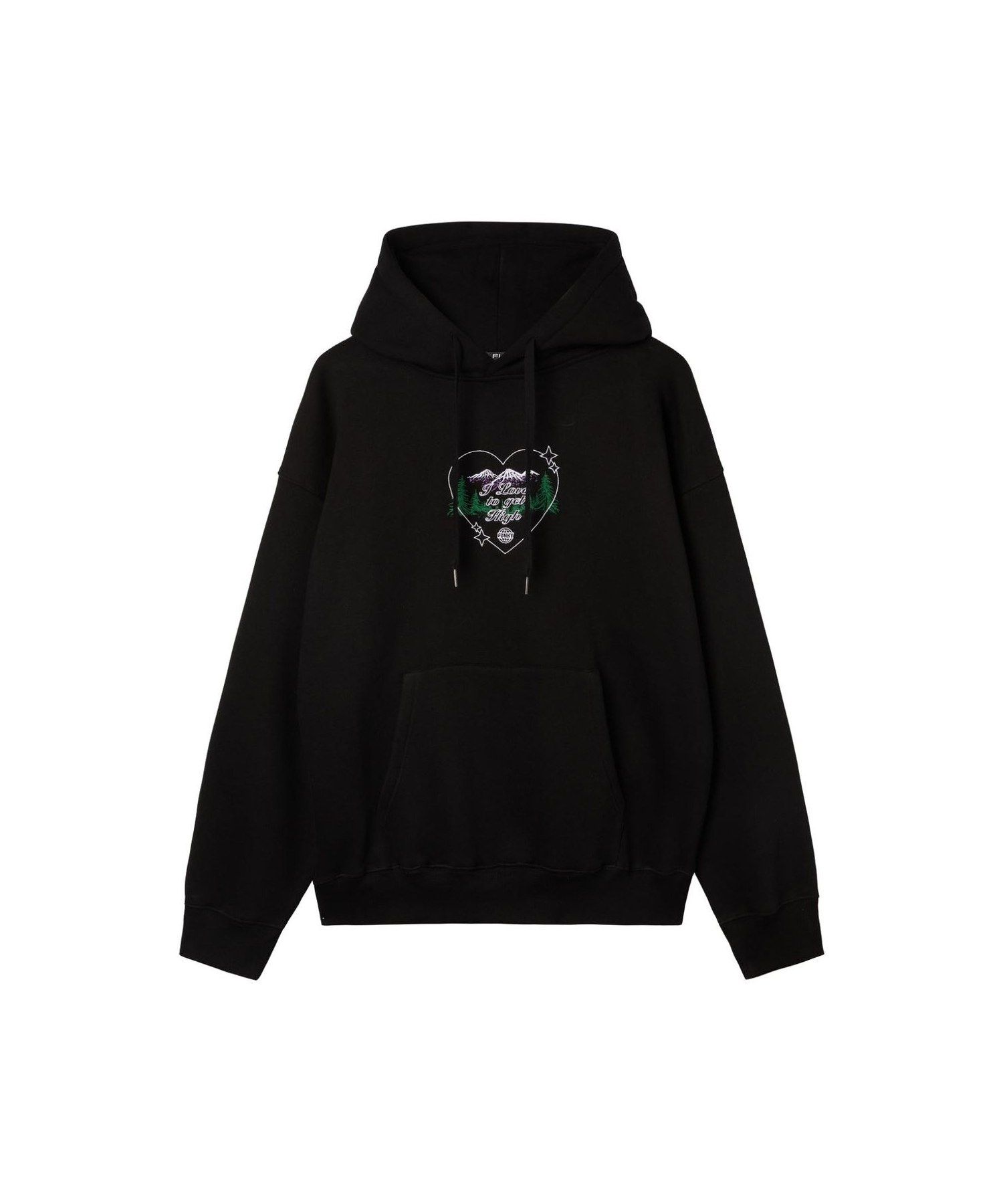 Funky High Embroidery Hoodie Black