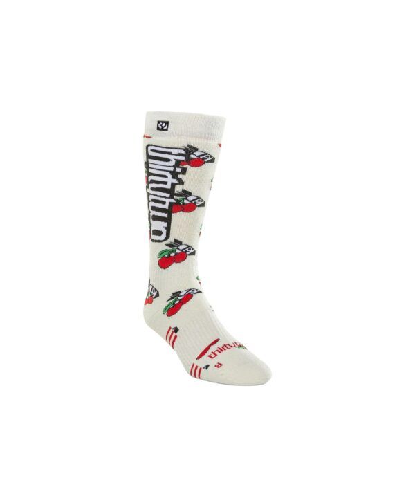 32 Women's Merino Sock White-red